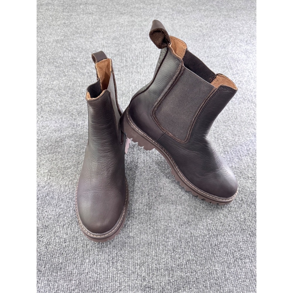 SeaVees Salt Creek Boot Chocolate Leather Vibram Sole Chelsea Boots Womens 9.5